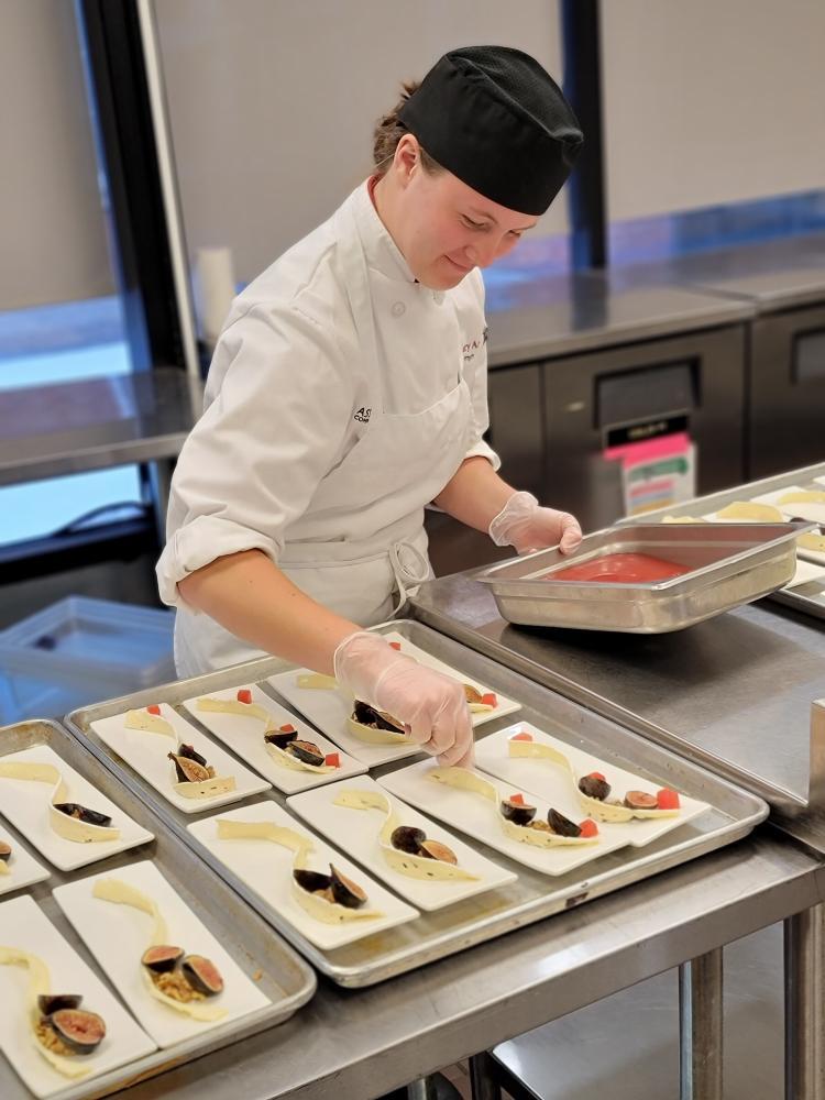 Tazmyn at culinary training